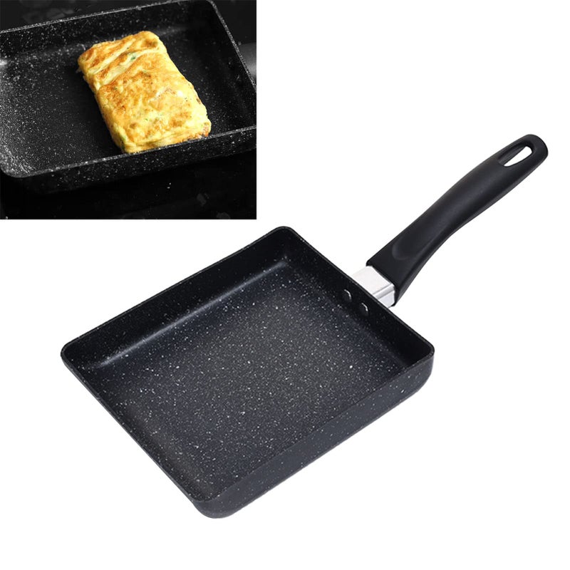 Zerodis Omelet Pans, Pan Non Stick Egg and Omelet Pan Portable Lightweight Cookware with Silicone Handle Japanese Frying Pan Mini Frying - Image 3