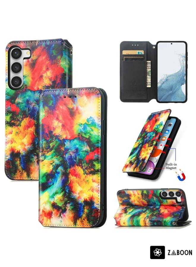 Zaboon Protective Case For Samsung Galaxy S23+ 5G CaseNeo Colorful Magnetic Leather - Image 1