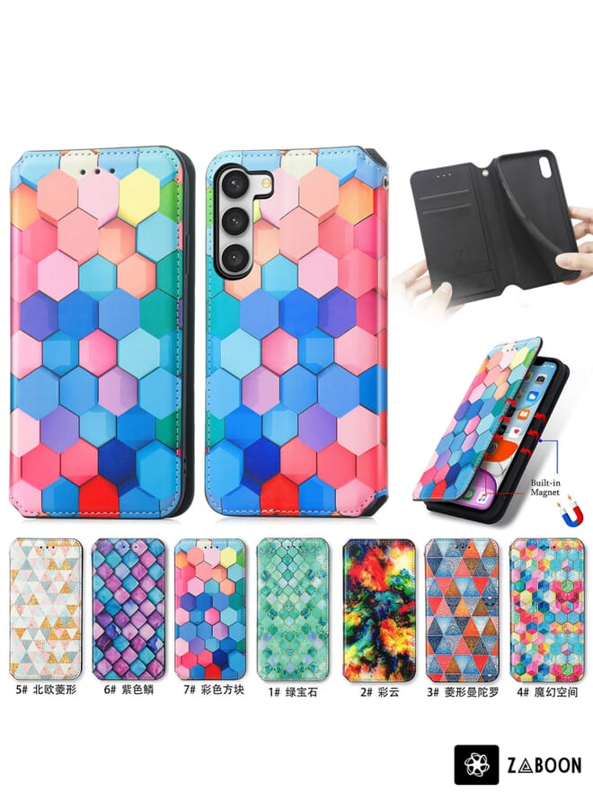 Zaboon Protective Case For Samsung Galaxy S23+ 5G CaseNeo Colorful Magnetic Leather - Image 5