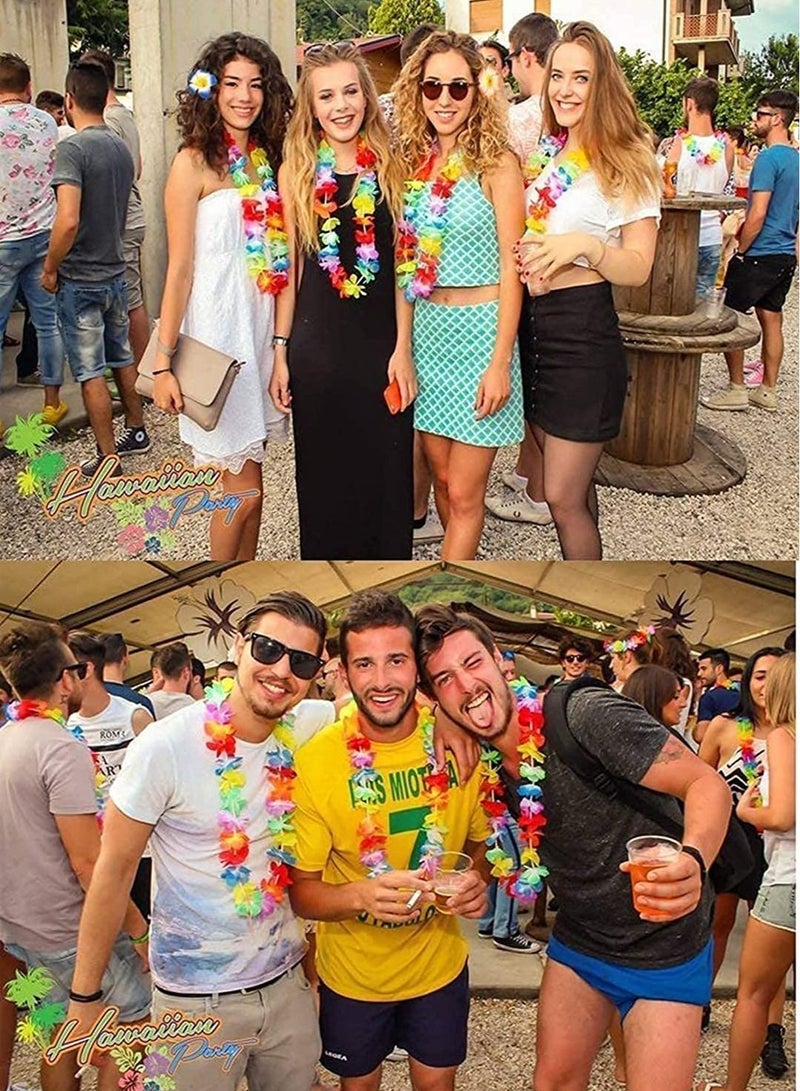 إسكدنيا Hawaiian Leis, 10 PCS Garland Flower, Tropical Party Necklace, Headbands and Wristbands, Kids Adults, Summer Beach Favors, Birthday, Wedding Decorations - Image 4