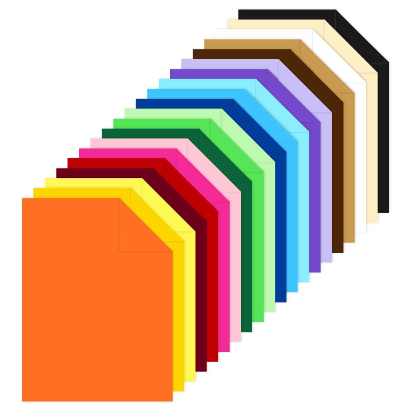 Livholic 60 Sheets Colored Cardstock 85 x 11 Assorted 80 lb 20 Colors Solid Core Card Stock Printer Paper For Card Making Paper Crafting Printer