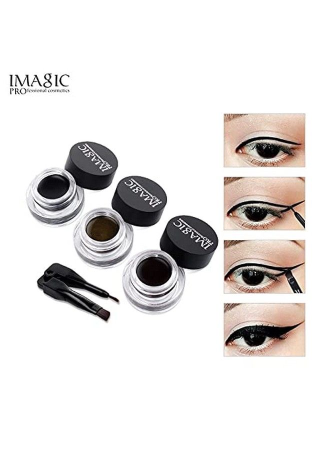 COSLUXE Imagic Gel Eyeliner Waterproof Makeup Gel Eye Liner With Brush (4G) (Black 01) - Image 4