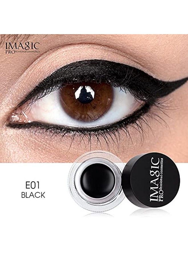 COSLUXE Imagic Gel Eyeliner Waterproof Makeup Gel Eye Liner With Brush (4G) (Black 01) - Image 3