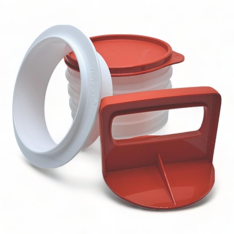 Tupperware Tupperware Hamburger Press and Freezer Set in Chili Red 