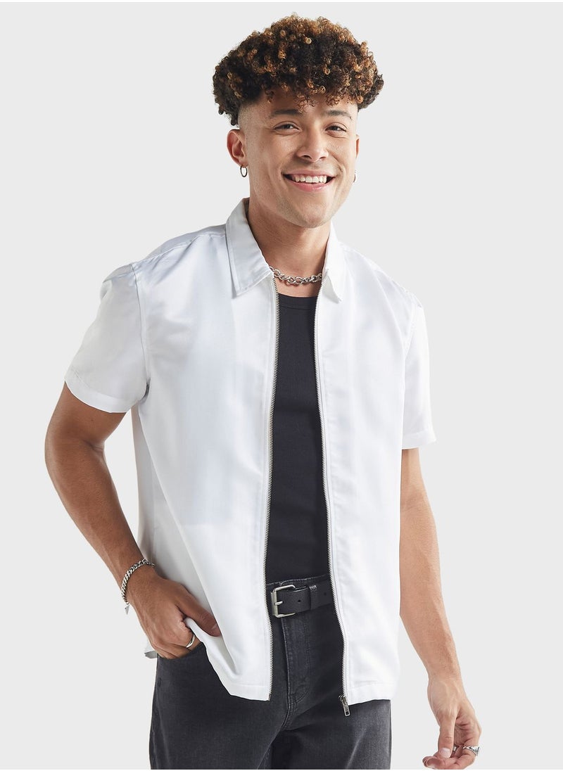FAV Zip Through Regular Fit Shirt  - Image 1