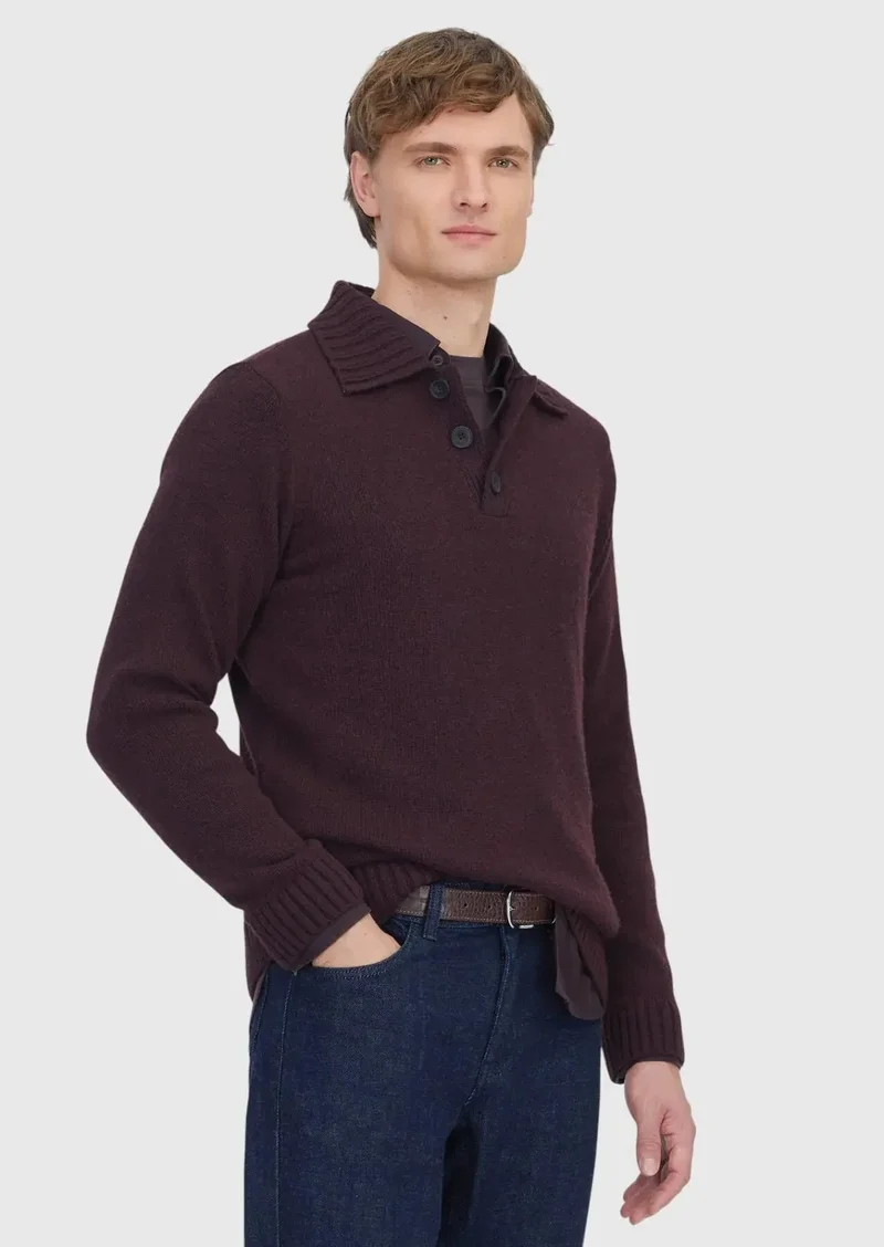 RAMSEY Damson Color Knitwear Sweatshirt