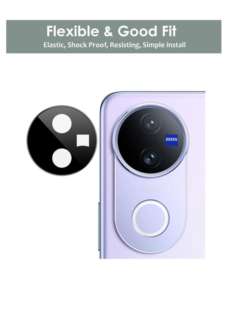 REWO Vivo V50 5G Camera Lens Protector, Tempered Glass Camera Cover Screen Lens Shield Case Friendly Scratch Resistant Easy to Install, Tempered Glass Cover Camera Screen Protector with Lens Shield Protector, Case Lens for Vivo V50 5G . Real machine debugging accurate color accuracy - Image 2