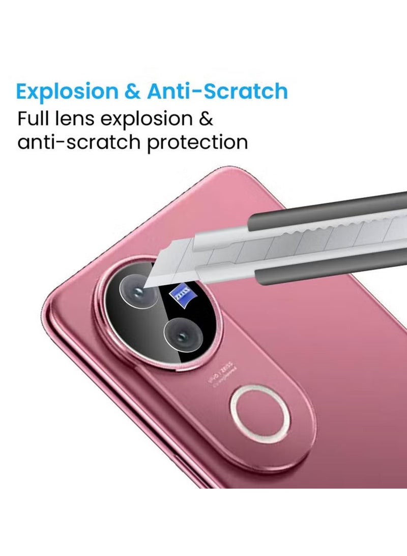 REWO Vivo V50 5G Camera Lens Protector, Tempered Glass Camera Cover Screen Lens Shield Case Friendly Scratch Resistant Easy to Install, Tempered Glass Cover Camera Screen Protector with Lens Shield Protector, Case Lens for Vivo V50 5G . Real machine debugging accurate color accuracy - Image 4