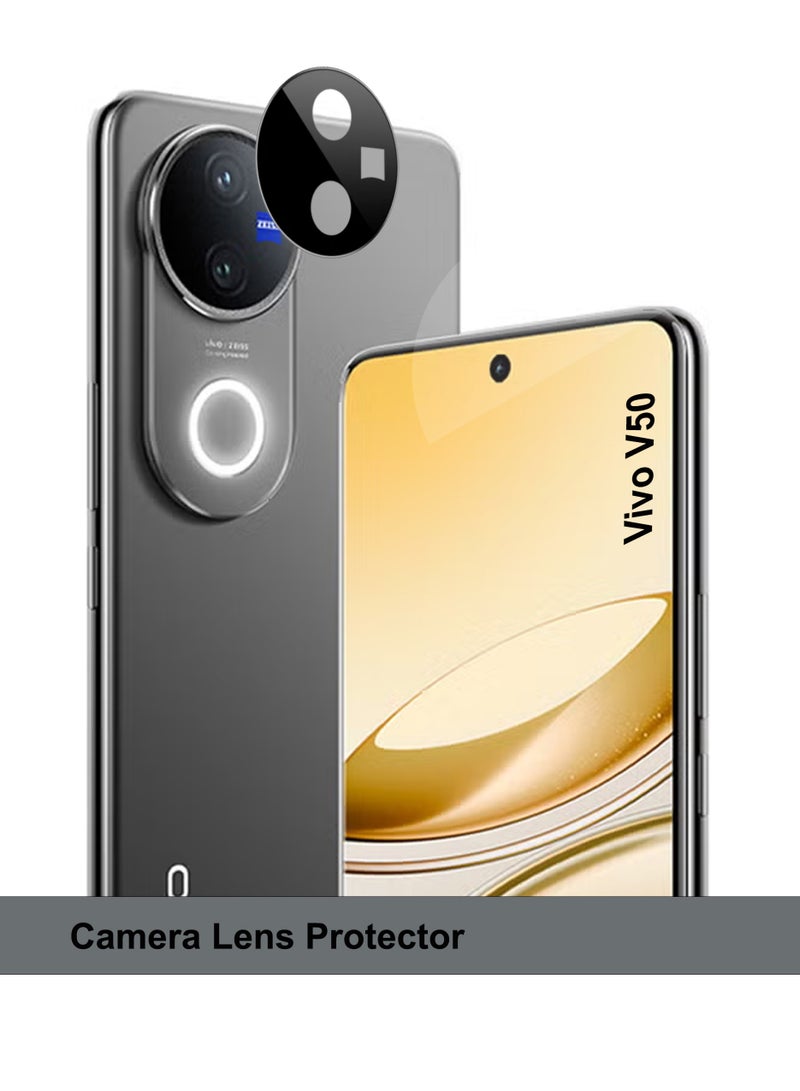 REWO Vivo V50 5G Camera Lens Protector, Tempered Glass Camera Cover Screen Lens Shield Case Friendly Scratch Resistant Easy to Install, Tempered Glass Cover Camera Screen Protector with Lens Shield Protector, Case Lens for Vivo V50 5G . Real machine debugging accurate color accuracy - Image 1