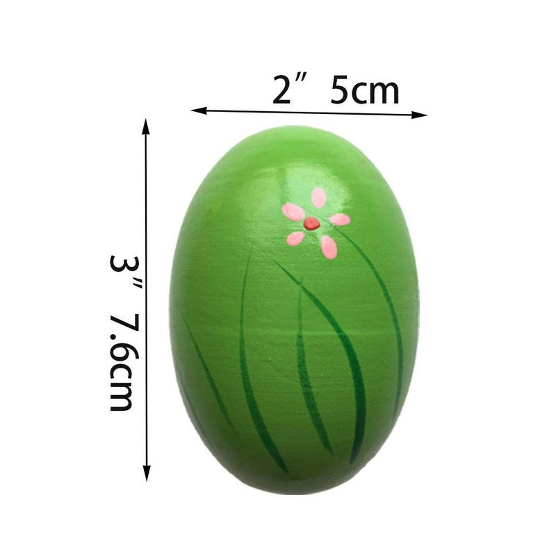 JoFAN 6 Pack Wooden Percussion Musical Shake Eggs Shakers for Kids Boys Girls Toddlers Christmas Stocking Stuffers Gifts Party Favors - Image 4