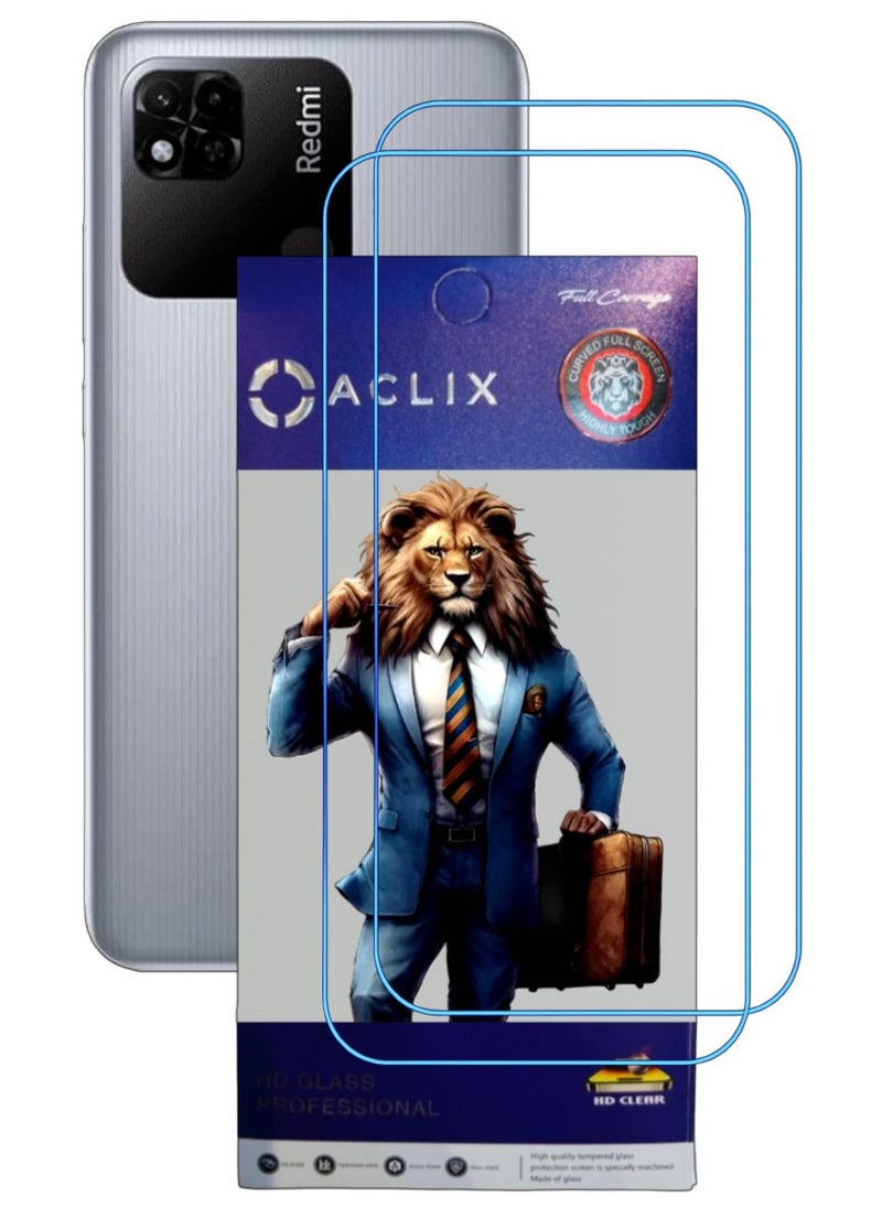 ACLIX 2 Pieces Antistatic ESD Dustproof Premium Quality High Definition Clear Tempered Glass Screen Protector Designed For Xiaomi Redmi 10A - Image 1