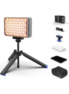 أبتشر أبوتشر أماران إيس 25x – ضوء LED ثنائي اللون - طقم، بقوة 32 واط، ضوء فيديو للكاميرا، من 2700 كلفن إلى 6500 كلفن، 6320 لوكس على مسافة 0.5 متر، شحن سريع عبر USB-C، تثبيت مغناطيسي، 9 تأثيرات إضاءة، تحكم لاسلكي عبر تطبيق amaran - فضي  - Image 1