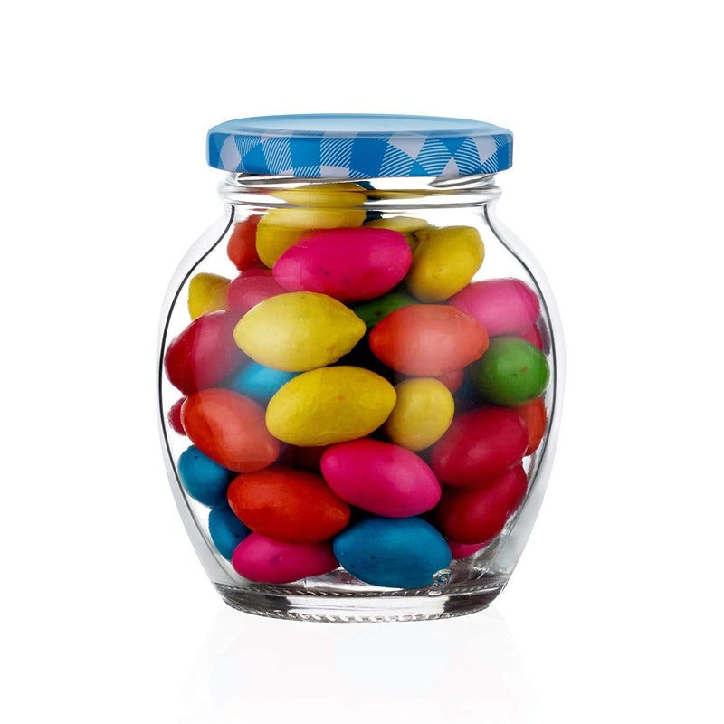 ZEPOLI Clear Glass Jar And Container 400 ML Pack Of 6 With Air Tight Lid Storage of Spices and Dry Fruit Masla Storage JarHoney Jar MATKA - Image 3