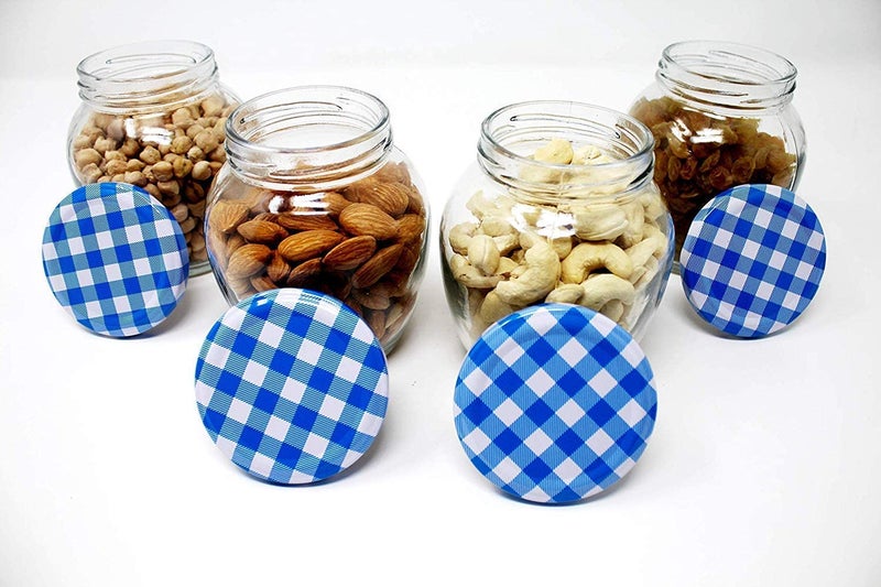 ZEPOLI Clear Glass Jar And Container 400 ML Pack Of 6 With Air Tight Lid Storage of Spices and Dry Fruit Masla Storage JarHoney Jar MATKA - Image 4