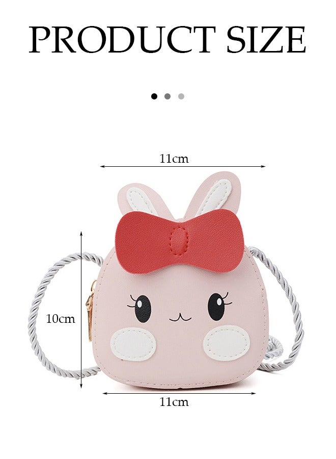 FRIEET حقيبة كتف للأطفال محفظة نقود صغيرة تصميم كرتوني لطيف حقيبة كتف واحدة للبنات صغيرة مع حزام كتف قابل للتعديل إغلاق بسحاب مناسبة للتسوق اليومي والسفر - Image 4