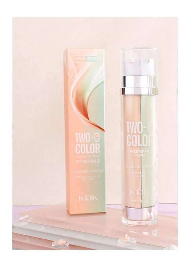 KDK - Double Tubule Color Correcting Facial Primers, B-B Creams and Isolation Creams in One, Neutralizes Uneven Skin Tones and Redness, Invisibled Pore, Cover Acnes Marks, Oil Control Foundation - Image 1
