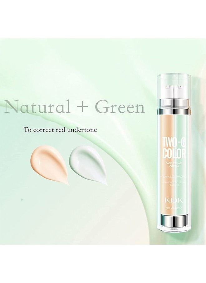 KDK - Double Tubule Color Correcting Facial Primers, B-B Creams and Isolation Creams in One, Neutralizes Uneven Skin Tones and Redness, Invisibled Pore, Cover Acnes Marks, Oil Control Foundation - Image 1
