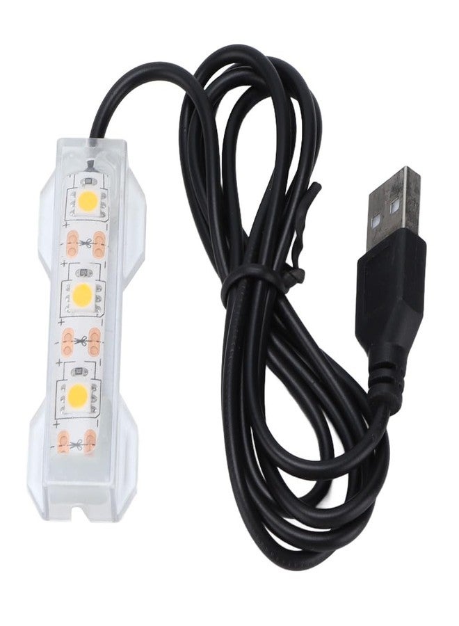 Chiffonade 2.4 Inch Plastic USB Aquarium Light LED Fish Tank Light for Aquatic Plants Desktop Decoration(Blue) - Image 3
