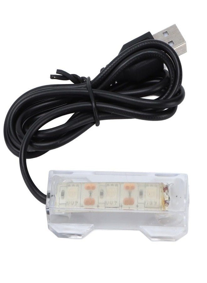 Chiffonade 2.4 Inch Plastic USB Aquarium Light LED Fish Tank Light for Aquatic Plants Desktop Decoration(Blue) - Image 1