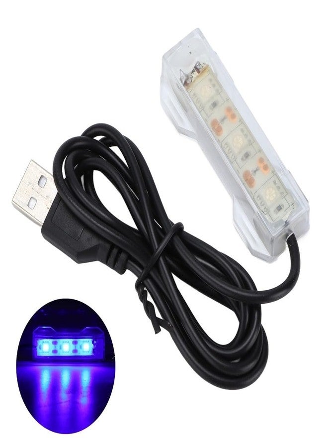Chiffonade 2.4 Inch Plastic USB Aquarium Light LED Fish Tank Light for Aquatic Plants Desktop Decoration(Blue) - Image 5