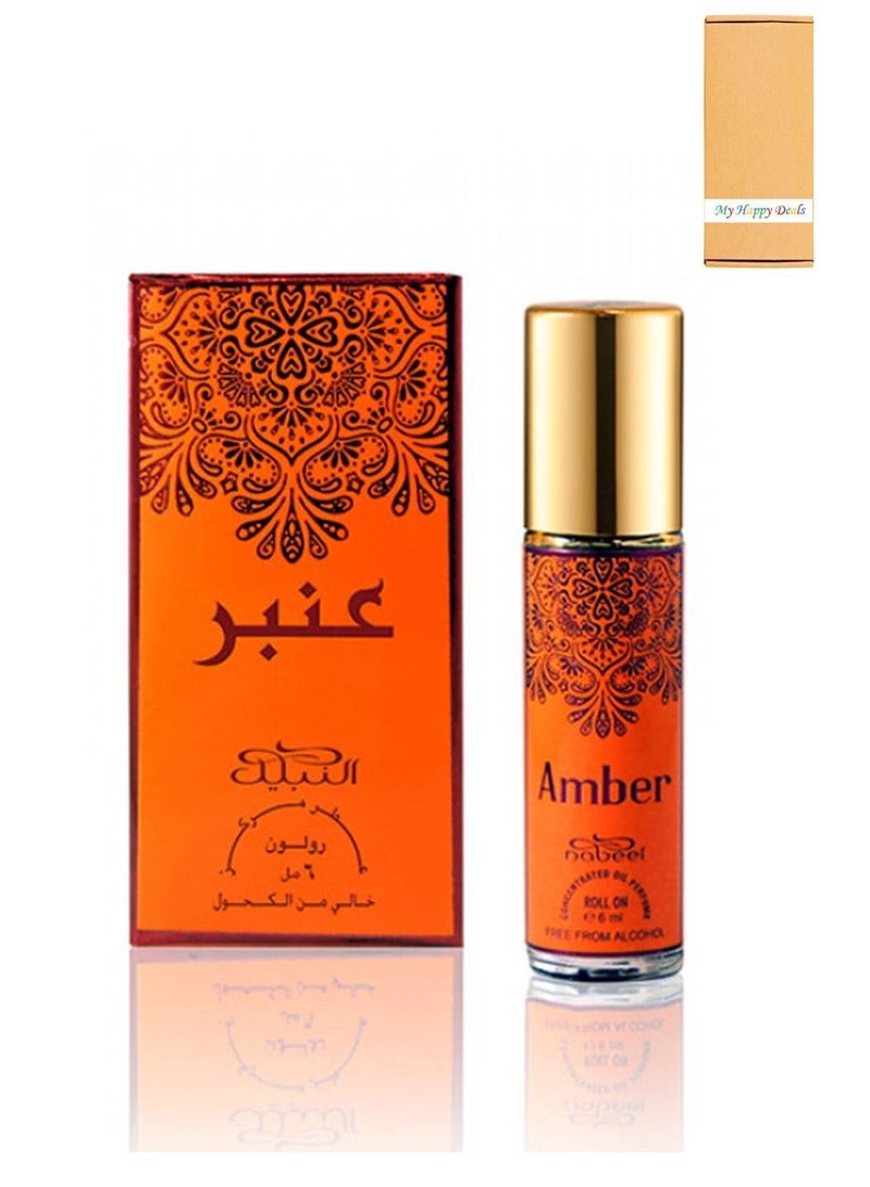 Nabeel Amber Alcohol-Free Roll On Oil Perfume 6 ML - Image 1