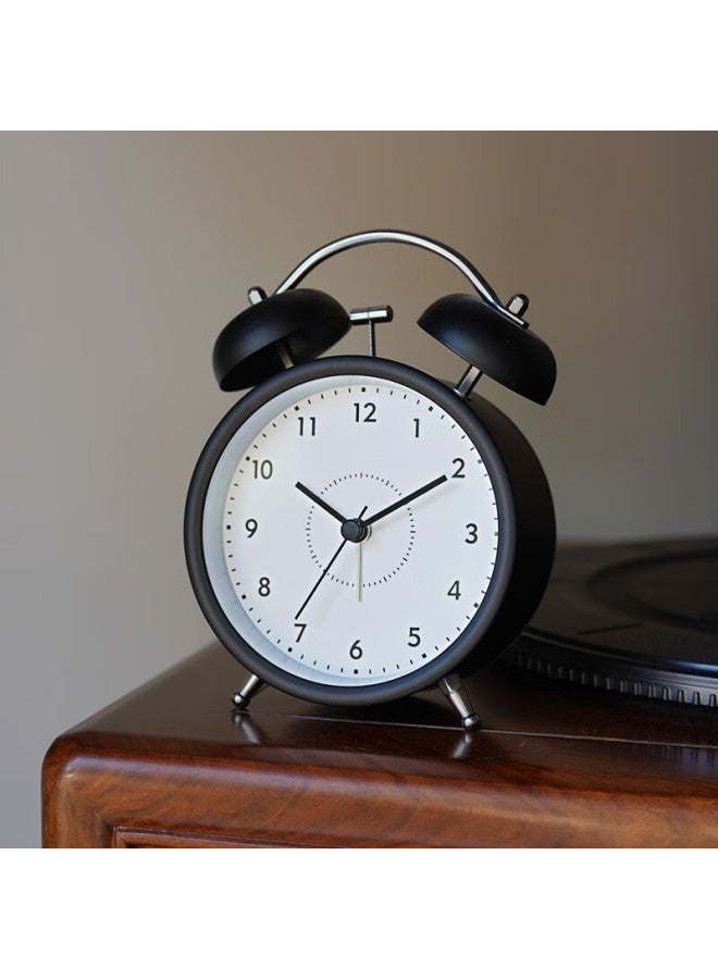 Hense Small Alarm Clock For Students, Wake-up Aid With Loud Ringtone, Bedside Desktop Silent Clock, Model Ha02d Black Back-to Seaso - Image 1