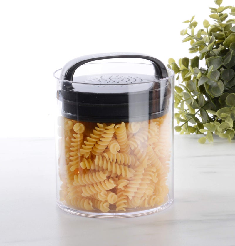 Prepara Prepara Evak Fresh Saver  Medium-Short Airless Canister with Black handle  1.1 Quart  Clear  - Image 3