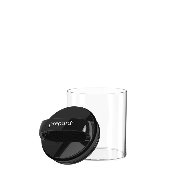 Prepara Prepara Evak Fresh Saver  Medium-Short Airless Canister with Black handle  1.1 Quart  Clear  - Image 4