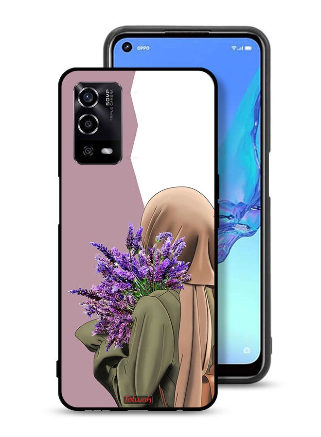 Tolwak Oppo A55 4G Protective Case Cover Holding Flower - Image 1