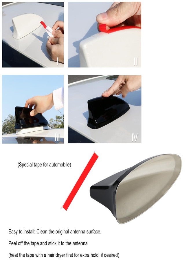 CKE Car Shark Fin Antenna Cover for Honda Civic 2022-2025 Sedan Hatchback Accessories - Black - Image 3