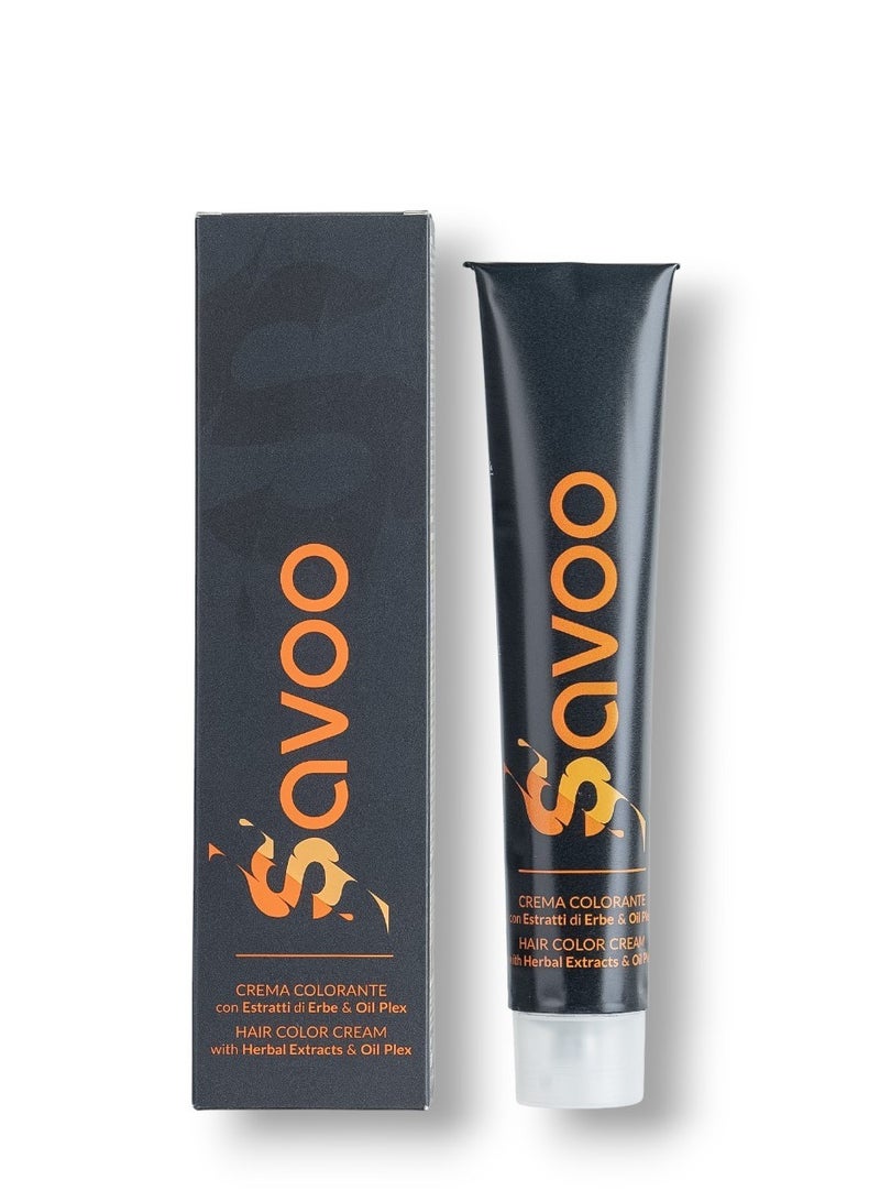SAVOO Hair Color Cream #9.11 Very Light Olive Blonde – Permanent Hair Dye with Oil Plex & Botanical Extracts | 100ml | Cool-Toned Blonde with Olive & Ash Reflections | 100% Grey Coverage - Image 2