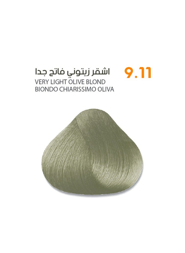 SAVOO Hair Color Cream #9.11 Very Light Olive Blonde – Permanent Hair Dye with Oil Plex & Botanical Extracts | 100ml | Cool-Toned Blonde with Olive & Ash Reflections | 100% Grey Coverage - Image 1