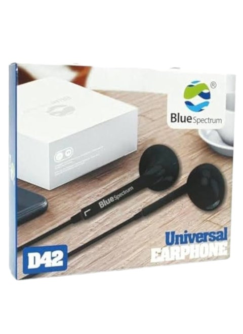 سماعة داخل الأذن سلكي اذن بصوت نقي من بلو سبيكتروم D42 - اسود