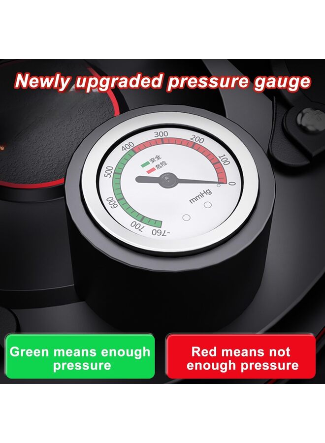 أكواب شفط مفرغة مقاس 8 بوصات مع مقياس ضغط، أكواب شفط زجاجية يدوية شديدة التحمل، سعة تحميل 480 رطلاً لرفع الجرانيت والبلاط والزجاج الكبير - Image 5