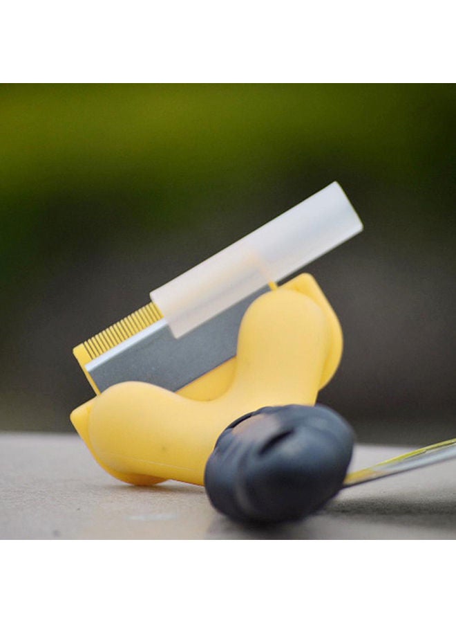 NIBEMINENT Pet De-Shedding Brush For Dogs Short Hair Yellow/Black 22x5x15cm - Image 5