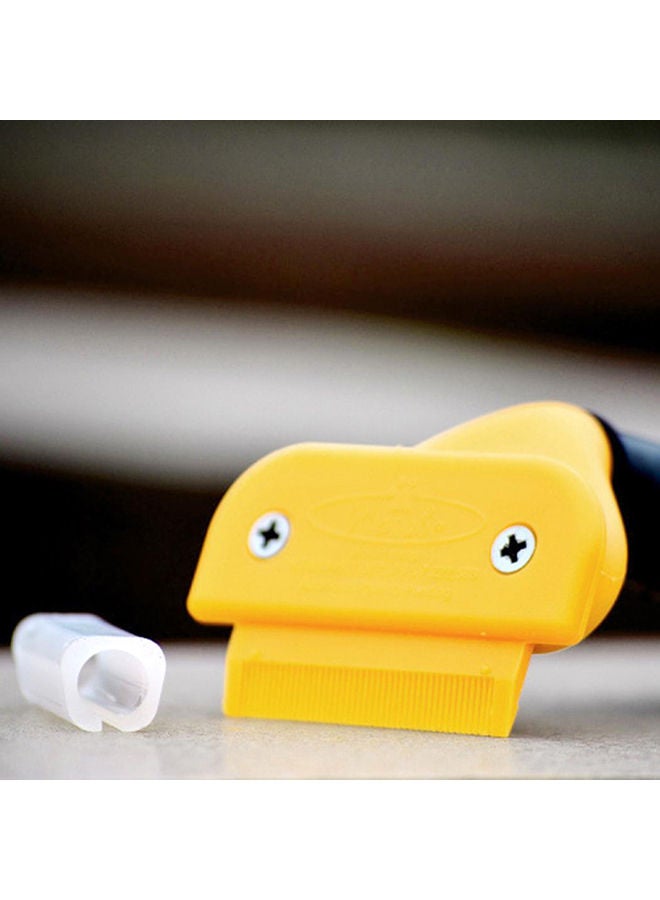 NIBEMINENT Pet De-Shedding Brush For Dogs Short Hair Yellow/Black 22x5x15cm - Image 3