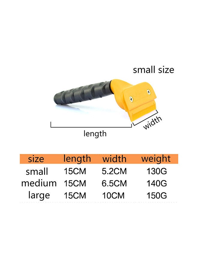 NIBEMINENT Pet De-Shedding Brush For Dogs Short Hair Yellow/Black 22x5x15cm - Image 2