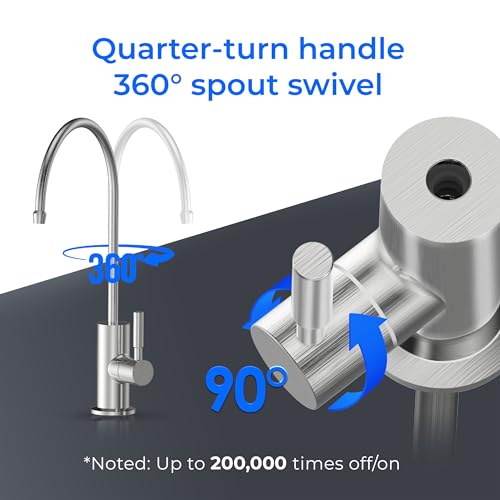 Waterdrop Drinking Water Faucet, Reverse Osmosis Faucet, , Filtered Water Faucet, Water Dispenser Faucet for Kitchen Sink, Beverage Faucet, Stainless Steel, Lead-Free - Image 5