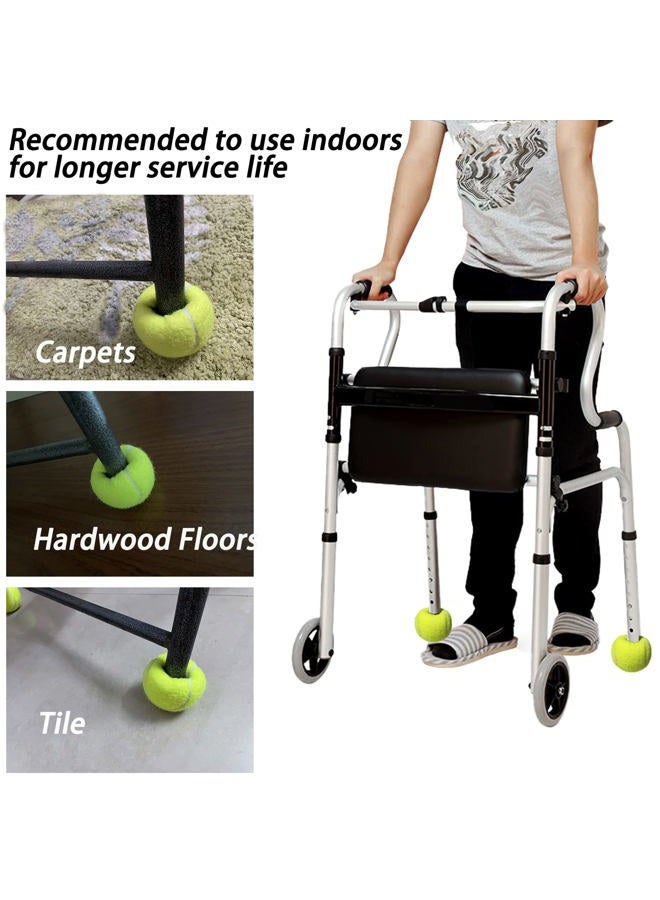 RMAMSCOV Pre-Cut Walker Tennis Ball Glides, 4 PCS Walker Glide Balls with 2 inch Precut Opening for Easy Installation, Heavy Duty Thickness Walkers Legs Universal Precut Glide Balls for Floor Protection (Grey) - Image 5
