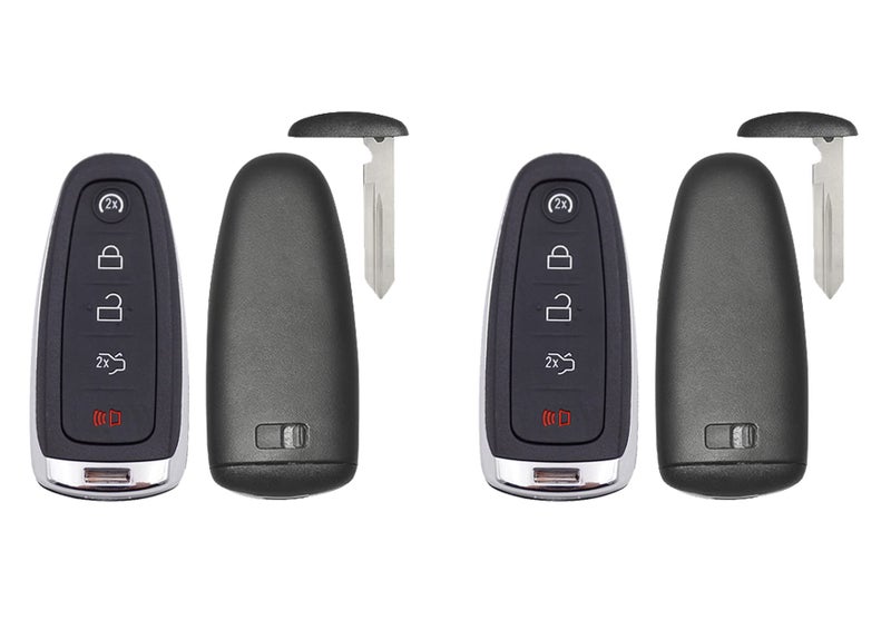 Smart Key Fob Case Shell Fit for Ford Edge Escape Explorer Focus Flex Taurus Fusion Lincoln MKS MKT MKX Keyless Entry Remote Control Car Key Fob Cover Casing 2pcs