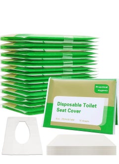 Womdee 100 Pcs Toilet Seat Covers Disposable Flushable Portable Travel Toilet Seat Paper Cover for Adults  - Image 1