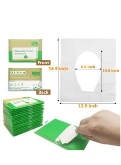 Womdee 100 Pcs Toilet Seat Covers Disposable Flushable Portable Travel Toilet Seat Paper Cover for Adults  - Image 2