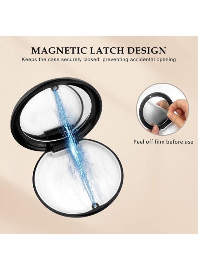 موندا حافظة مثبتة، حافظة واقي الفم، حافظة طقم الأسنان، حافظة مثبتة بإغلاق مغناطيسي مع مرآة، حامل مثبت/محاذي مانع للتسرب مع بطانة من السيليكون، حاوية منظم تقويم الأسنان سهلة السفر - Image 5