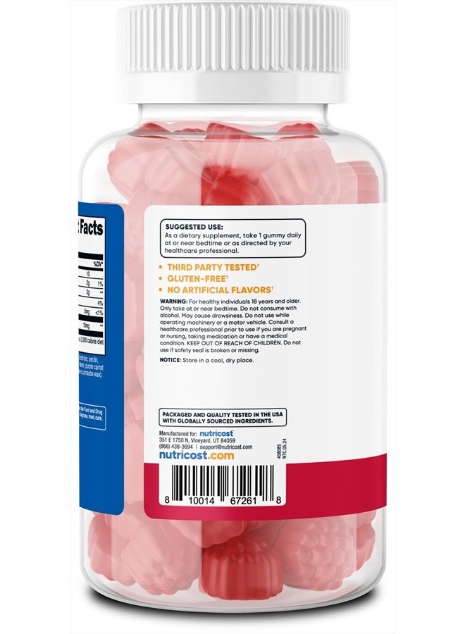 Nutricost Melatonin 10mg, 180 Gummies (90 Serv), Strawberry Flavored - Gluten Free, Non-GMO, No Corn Syrup - Image 4