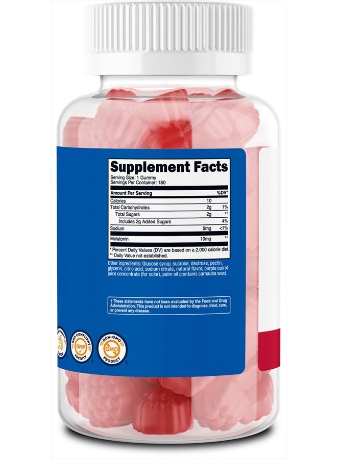 Nutricost Melatonin 10mg, 180 Gummies (90 Serv), Strawberry Flavored - Gluten Free, Non-GMO, No Corn Syrup - Image 5