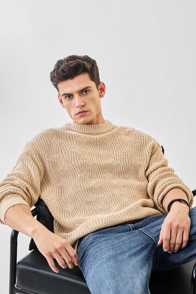 SNITCH Cable Knit 100% Acrylic Sweater