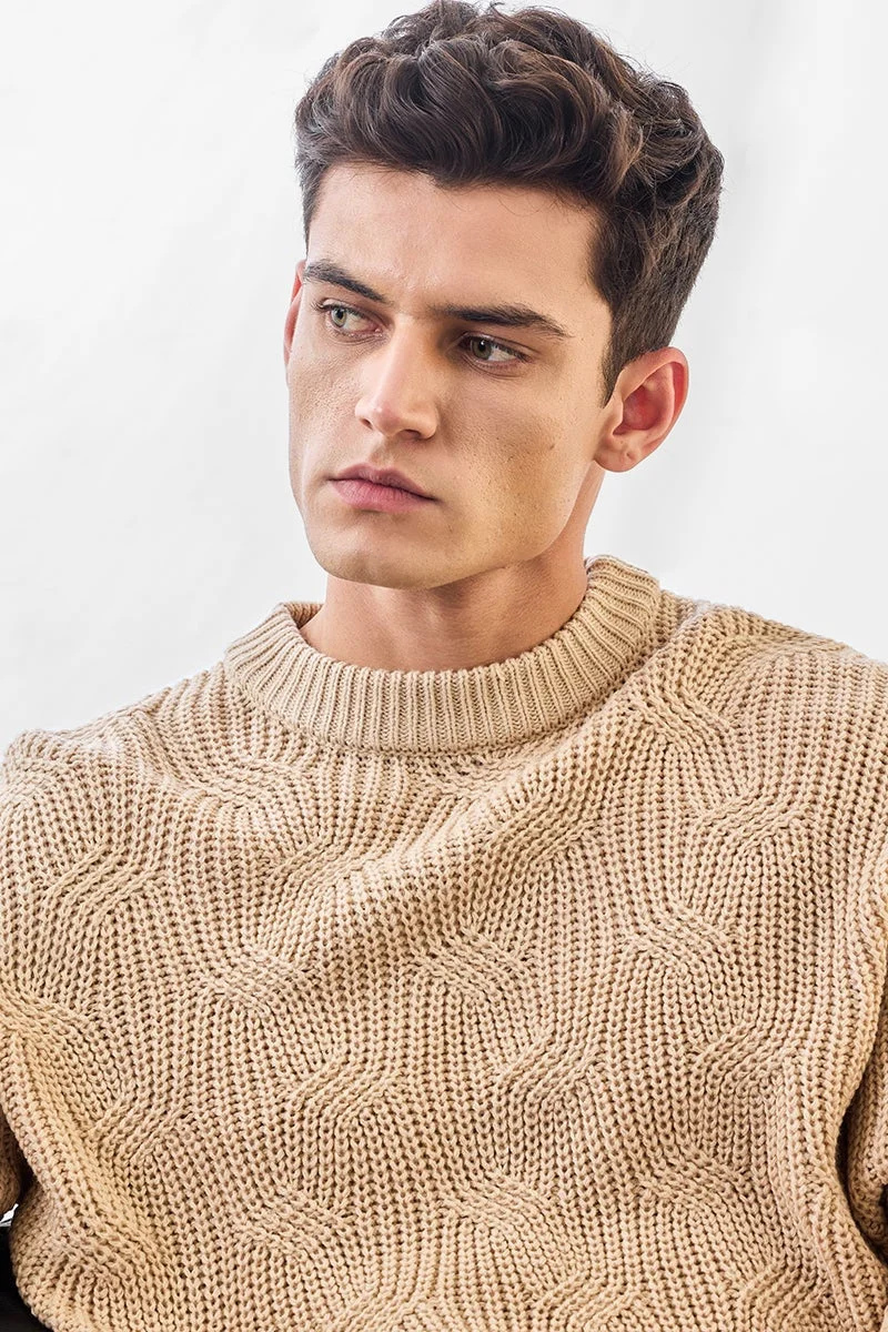 سنيتش كنزة محبوكة من الأكريليك بنسبة %