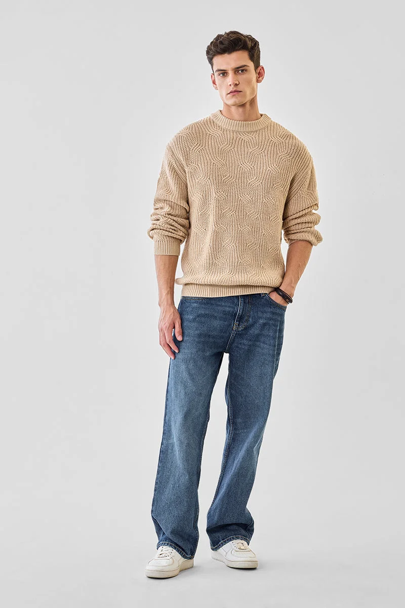 SNITCH Cable Knit 100% Acrylic Sweater