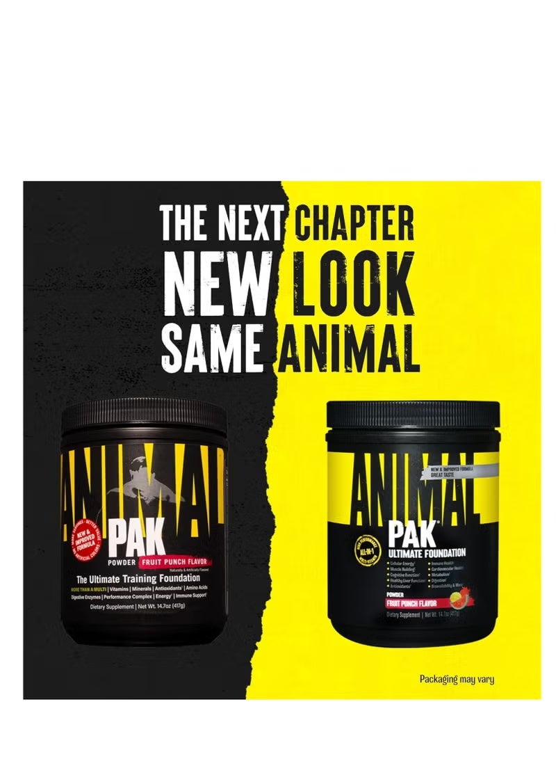 UNIVERSAL NUTRITION Animal Pak Ultimate Foundation Powder – Complete Daily Performance & Recovery Formula (Fruit Punch, 417 g) - Image 3