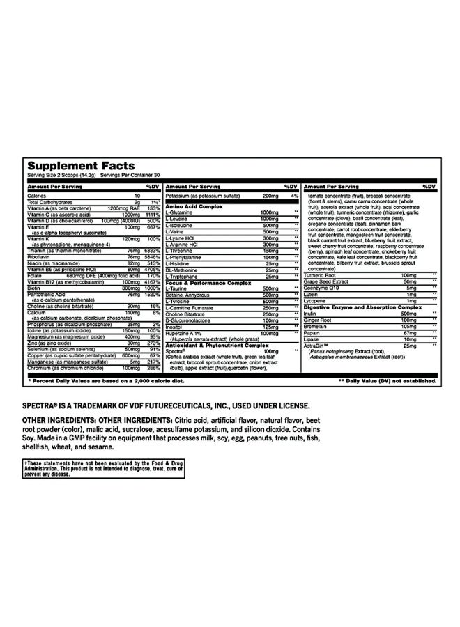 UNIVERSAL NUTRITION Animal Pak Ultimate Foundation Powder – Complete Daily Performance & Recovery Formula (Fruit Punch, 417 g) - Image 4